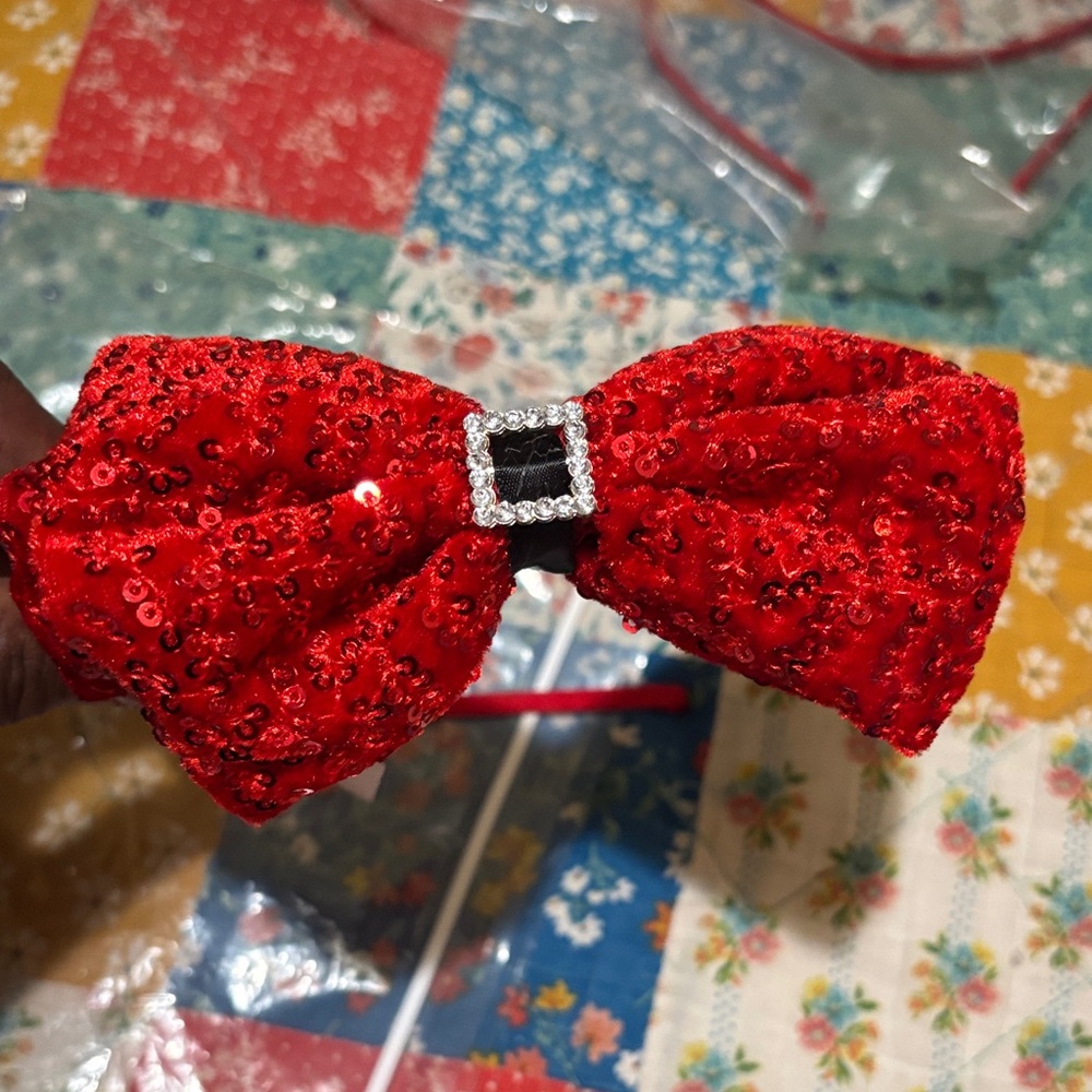 Icing Red Sequin Bow Hairband
